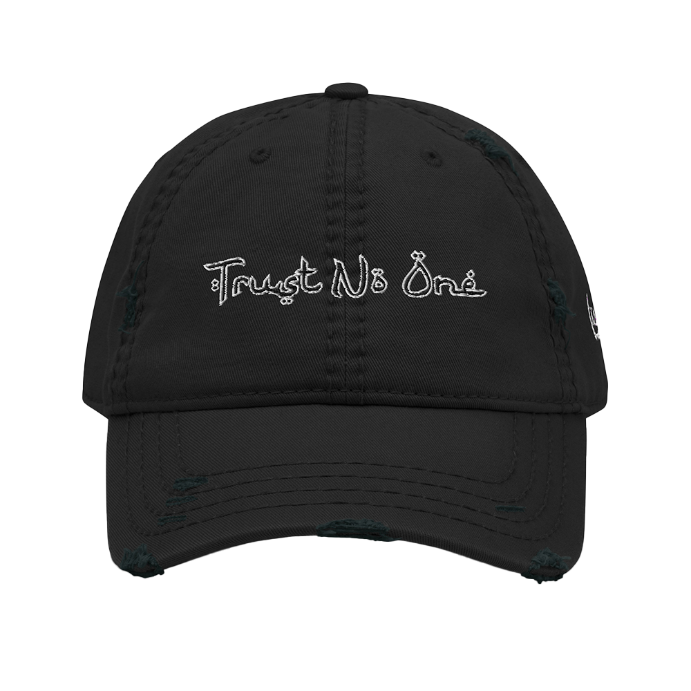 TRUST NO ONE™ Distressed Hat