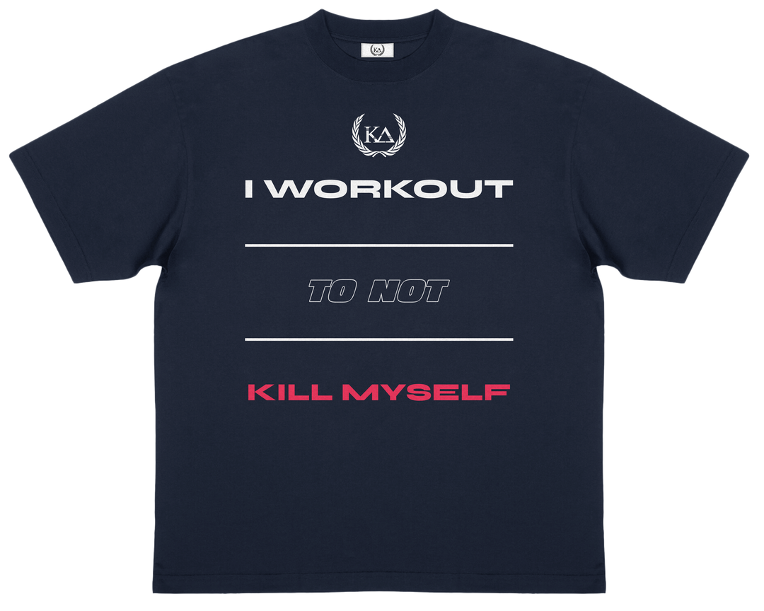 I WORKOUT TO NOT KILL MYSELF™ Essential Oversized T-shirt